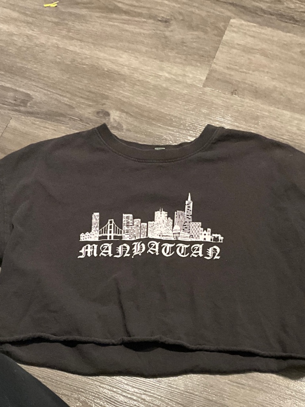 Black Manhattan Skyline Graphic Tee